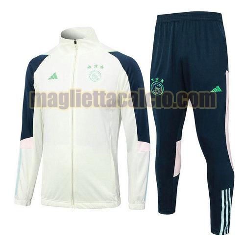 set sportivo da calcio 231011 afc ajax uomo bianco 2023-2024