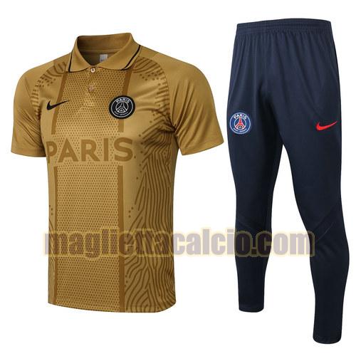 tuta polo paris saint germain uomo d'oro 2021-2022