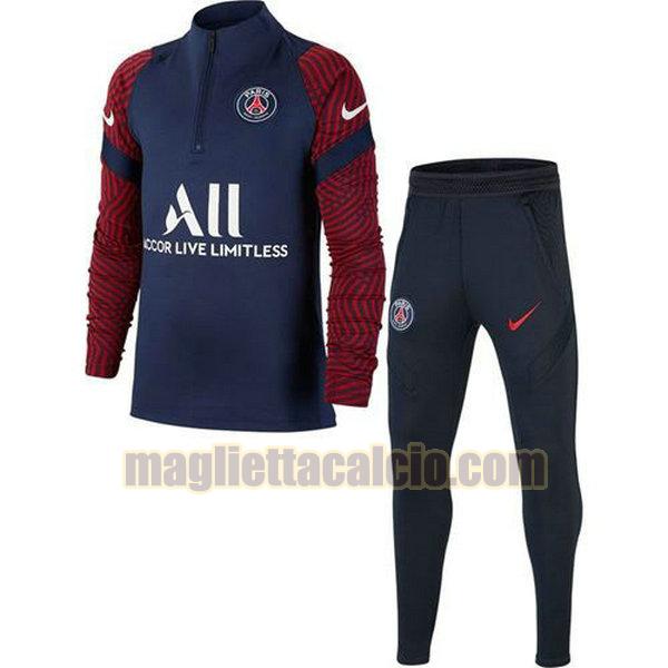 tuta sportiva completo paris saint germain uomo blu 2020-2021