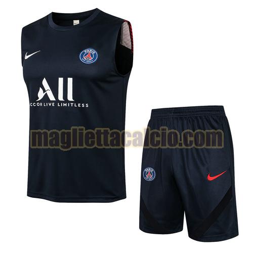 tuta sportiva gilet paris saint germain uomo blu reale 2021-2022