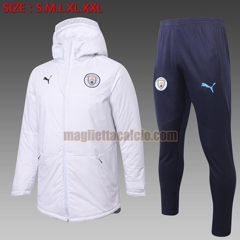 tuta sportiva piumino manchester city uomo bianco 2020-2021