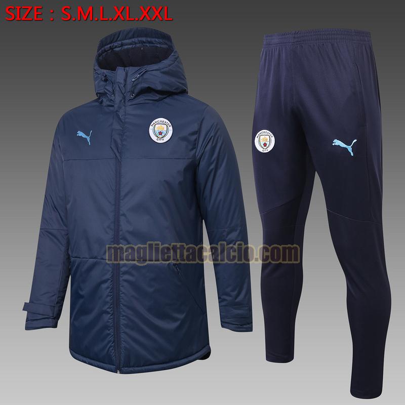 tuta sportiva piumino manchester city uomo blu reale 2020-2021