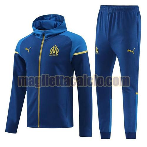 tute calcio 220216a4 olympique marsiglia uomo blu 2023-2024