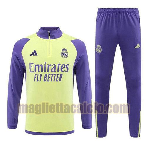 tute calcio real madrid uomo giallo viola 2024